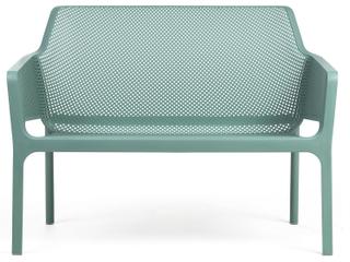 NET Resin Salice Stackable Outdoor Patio Bench