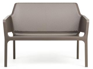 NET Resin Tortora Stackable Patio Bench