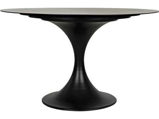 Noir Round Black Metal Dining Table