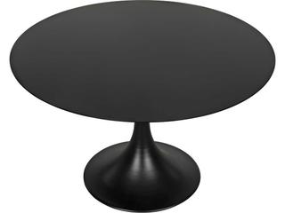 Noir Round Black Metal Dining Table