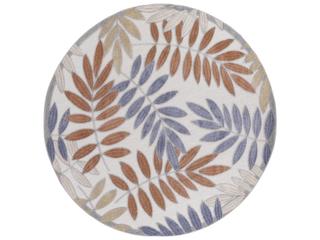 Aloha ALH18 Blue Mocha Round Indoor Outdoor Area Rug