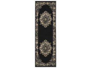 Grafix Bordered Area Rug in Black and Cream