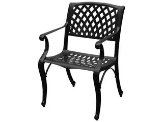 Oakland Living Modern Aluminum 42'' Black Round Outdoor Dining Set with Four Chairs