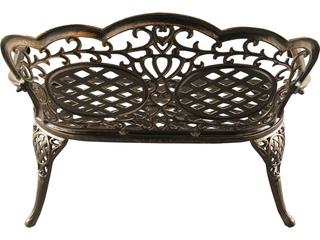 Oakland Living Ornate Traditional Bronze Cast Aluminum Patio Loveseat