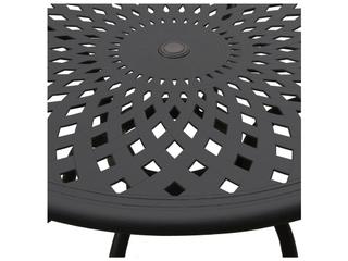 Oakland Living Modern Aluminum 48'' Black Round Outdoor Patio Dining Set with Four Chairs