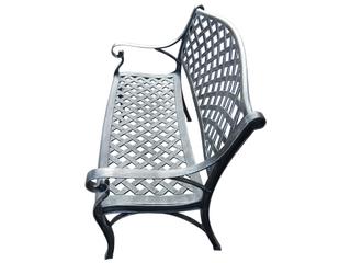 Oakland Living Aluminum Modern Grey Bench Outdoor Loveseat