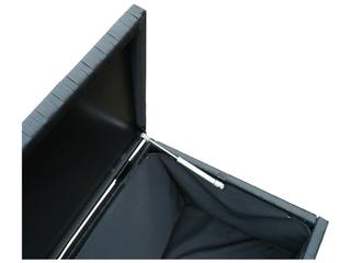 Oakland Living Black Wicker Storage Box Trunk Bin