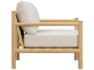 Oliver Home Outdoor Vin Teak Cushion Lounge Chair