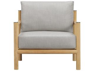 Oliver Home Outdoor Vin Teak Cushion Lounge Chair