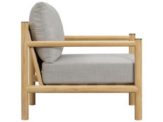Oliver Home Outdoor Vin Teak Cushion Lounge Chair