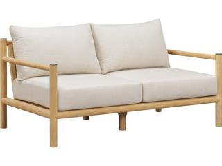 Oliver Home Outdoor Vin Teak Cushion Loveseat