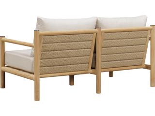 Oliver Home Outdoor Vin Teak Cushion Loveseat