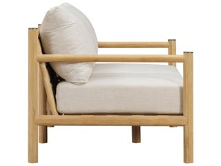 Oliver Home Outdoor Vin Teak Cushion Loveseat