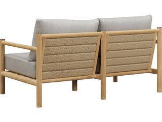 Oliver Home Outdoor Vin Teak Cushion Loveseat