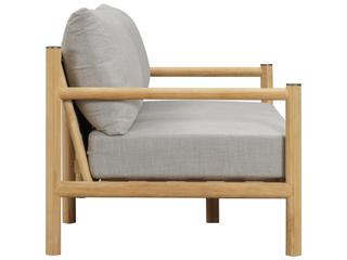 Oliver Home Outdoor Vin Teak Cushion Loveseat