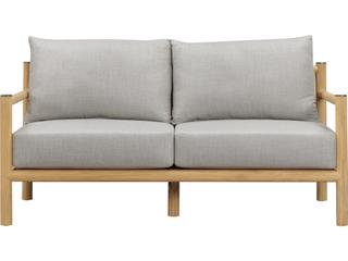 Oliver Home Outdoor Vin Teak Cushion Loveseat