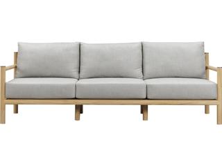Oliver Home Outdoor Vin Teak Cushion Sofa