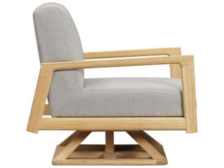 Oliver Home Outdoor Sharon Teak Cushion Lounge Chair