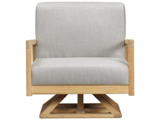 Oliver Home Outdoor Sharon Teak Cushion Lounge Chair