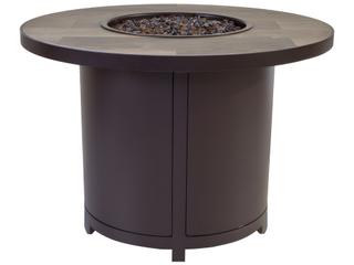 Casual Fireside Capri Wrought Iron Round Chat Height Outdoor Patio Fire Pit Table