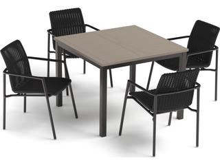 Oxford Garden Orso Wicker Shadow 5 Piece Outdoor Dining Set