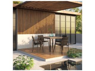 Oxford Garden Orso Wicker Shadow 5 Piece Outdoor Dining Set