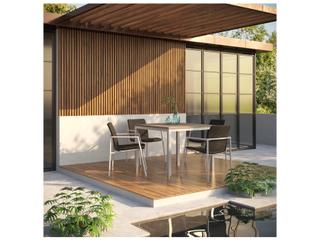 Oxford Garden Orso Wicker Shadow 5 Piece Outdoor Patio Dining Set