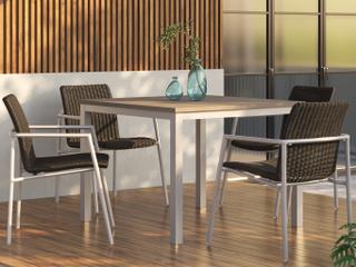 Oxford Garden Orso Wicker Shadow 5 Piece Outdoor Patio Dining Set