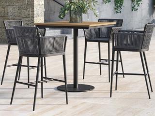 Oxford Garden Nette Aluminum Carbon 5 Piece Bar Set