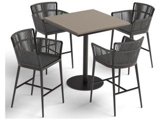 Oxford Garden Nette Aluminum Carbon 5 Piece Bar Set