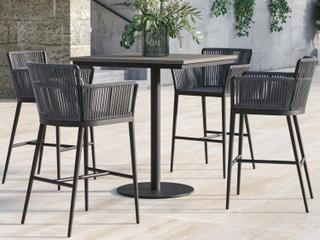 Oxford Garden Nette Aluminum Carbon 5 Piece Bar Set