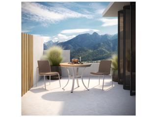 Oxford Garden Orso Wicker Sand 3 Piece Outdoor Dining Set