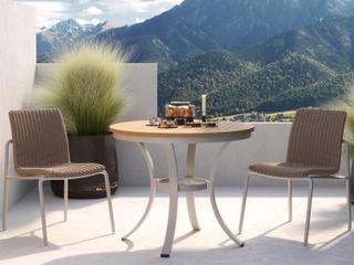 Oxford Garden Orso Wicker Sand 3 Piece Outdoor Dining Set