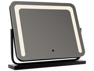 Oxygen by Quorum Black Rectangular Make-Up Mirror