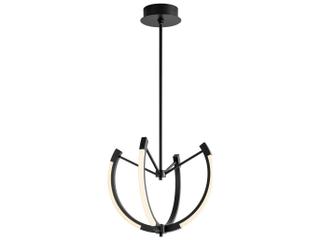 Oxygen by Quorum Utopia 4-Light Black Geometric Linear Chandelier