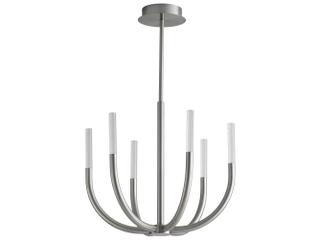 Oxygen by Quorum Presto 6-Light Satin Nickel Linear Chandelier