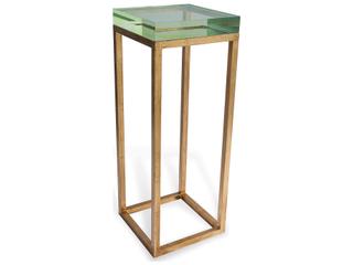Port 68 Drake Lucite Green Table / Gold