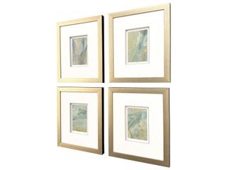 Paragon Ribbon Dance II Framed Art - Set of 4