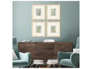Paragon Ribbon Dance II Framed Art - Set of 4