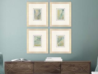 Paragon Ribbon Dance II Framed Art - Set of 4