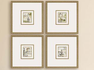 Paragon Fountains I Framed Art Set of 4