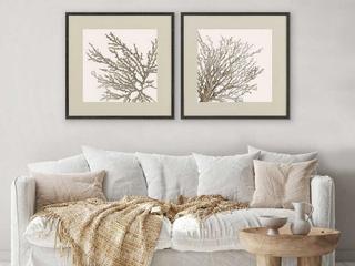 Paragon Naturals Taupe Coral Wall Art Set of 2