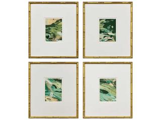 Paragon Abstract Verdant Fusion Wall Art Set of 4