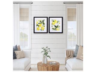 Paragon Farmhouse Lemony Branch Framed Art Set of 2