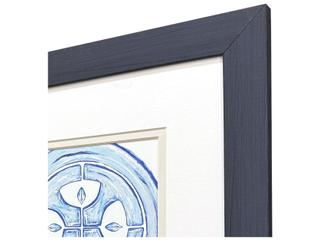 Paragon Blue Textiles I Framed Art - Set of 2
