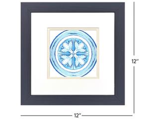 Paragon Blue Textiles I Framed Art - Set of 2