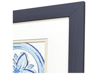 Paragon Blue Textiles II Framed Art - Set of 2