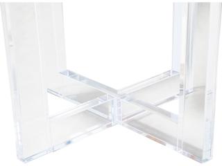 Pasargad Home Vicenza Square Glass White Gold End Table