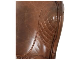 Pasargad Home Vicenza Aspen Brown Leather Accent Chair