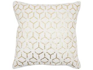 Pasargad Home Grand Canyon Geometric Gold Foil Cotton Pillow